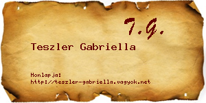Teszler Gabriella névjegykártya
