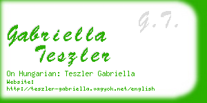 gabriella teszler business card
